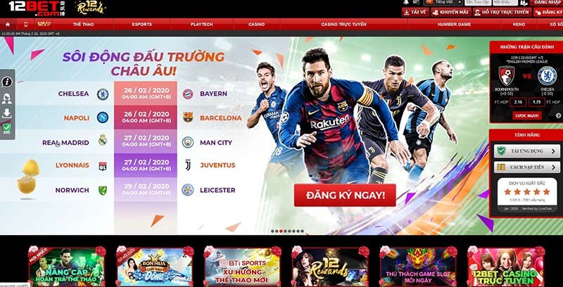 Trang nhà cái khuyến mãi 12bet