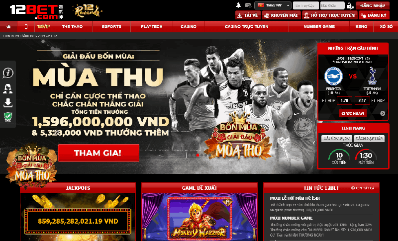 nhà cái uy tín tặng tiền cược miễn phí 12bet