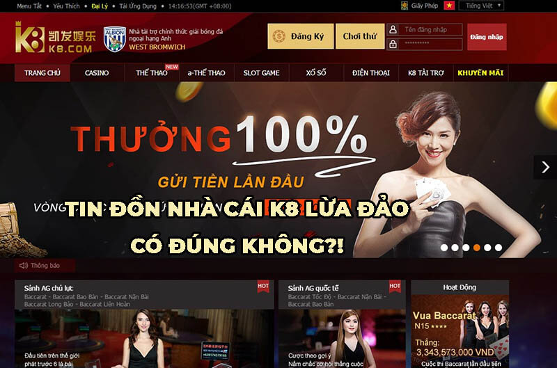 thông tin nhà cái K8 lừa đảo