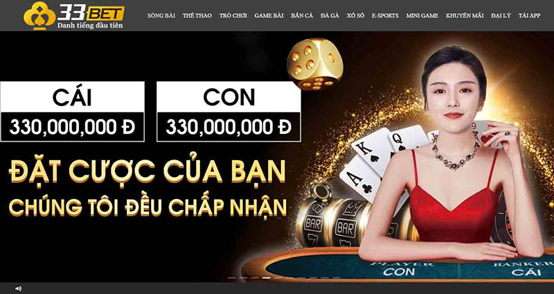 giao diện 33BET