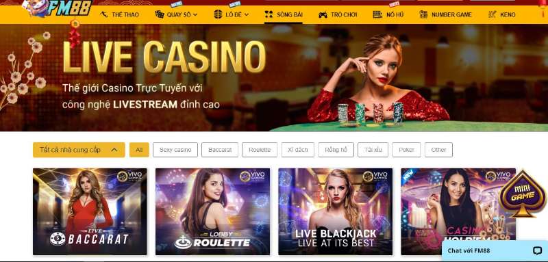 Sảnh Live casino