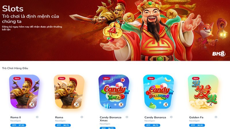 BK8 săn hũ siêu khủng với hàng loạt Game Slot đình đám