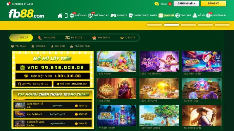 FB88 - Điểm chơi Slots đáng thử một lần